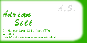 adrian sill business card